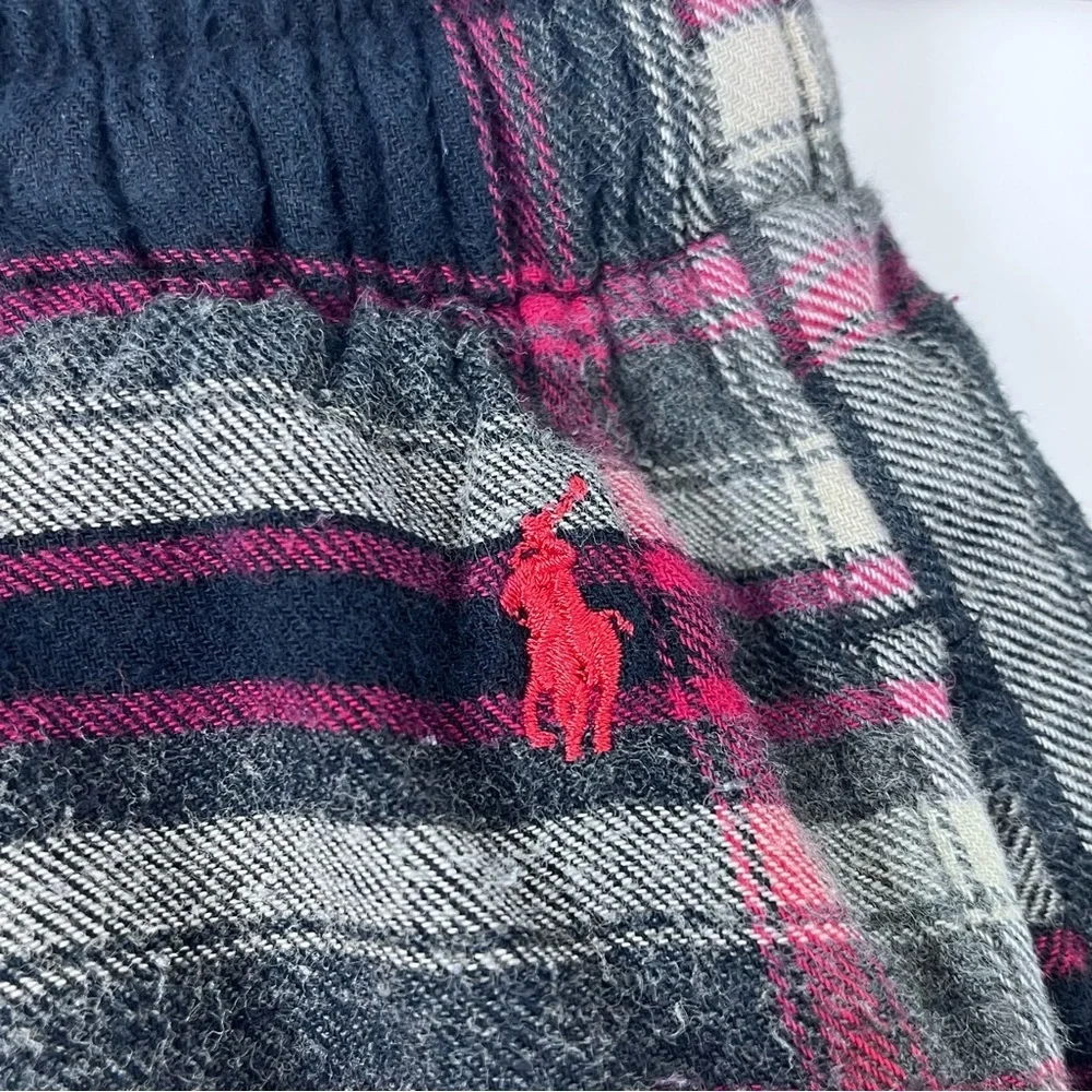 Polo Ralph Lauren 100% Cotton Plaid Drawstring Lounge Pants Size L; Sleepwear